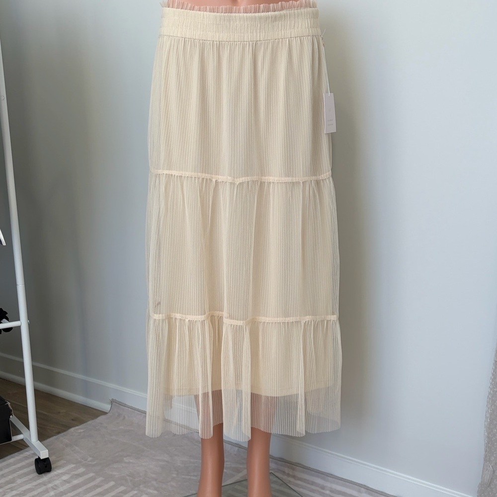 NWT LC Lauren Conrad Peasant Midi Skirt